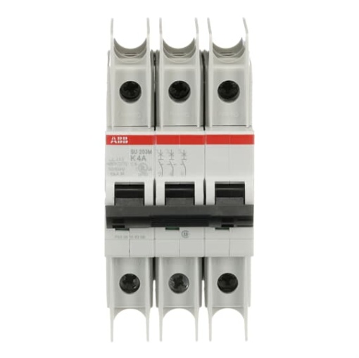 Miniature Circuit Breaker  SU200M  3P  4 A  K
