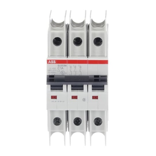 Miniature Circuit Breaker - SU200M - 3P - 1 A - C - 400 V AC 11.2 kA