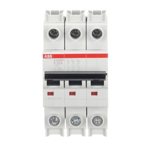Miniature Circuit Breaker - S200MR - 3P - 32 A - K - 230 V AC 10 kA