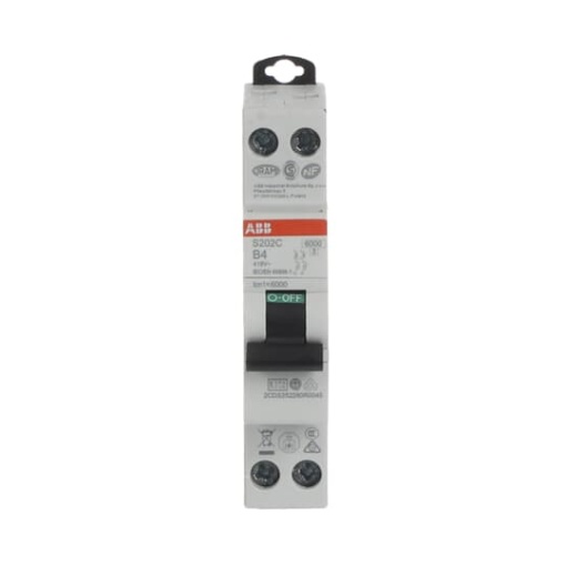 Miniature circuit breaker - 2P - B - 4 A