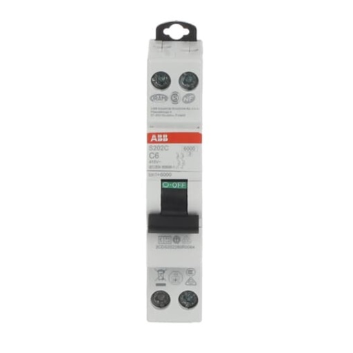 Miniature circuit breaker - 2P - C - 6 A