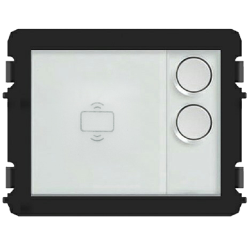 Pushbutton module, round button, 2 pushbuttons, with NFCIC card reader, 2, white