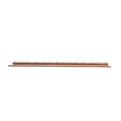 Horizontal PE busbar, 12 mm x 400 mm x 10 mm