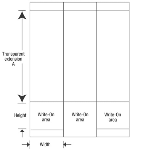 WRITE ON CBL MRKR 1X5 3CARD