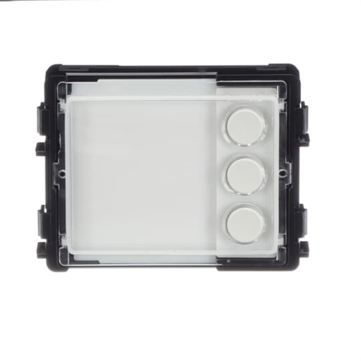 Round pushbutton module 3 button white