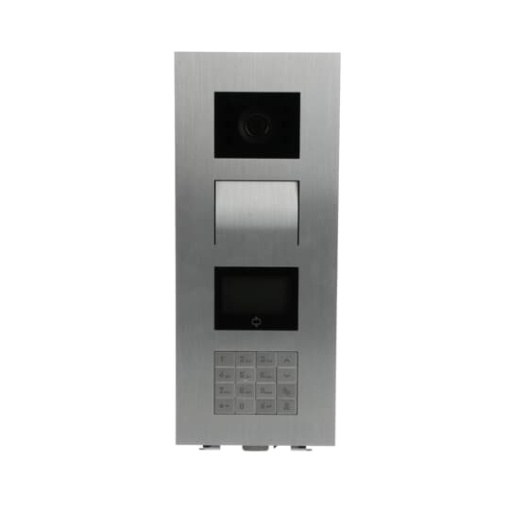 Video outdoor station with keypad with ID card aluminium