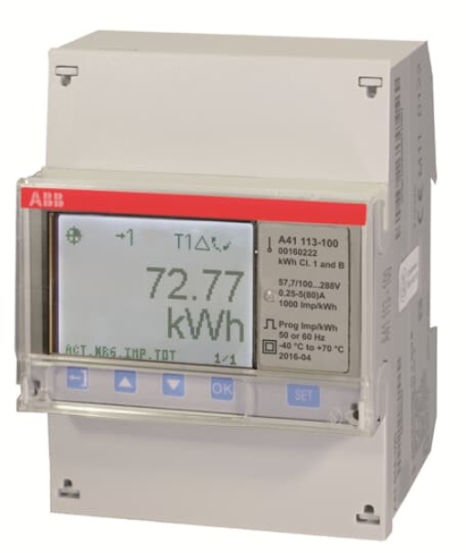 Energy meter 'Steel', M-bus, 1-phase, 80 A