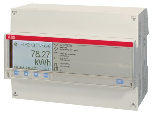 Energy meter 'Steel', M-bus, 3-phase, 6 A