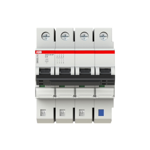 Miniature Circuit Breaker - S400NP - 4P - 4 A - C - 230 V 10 kA