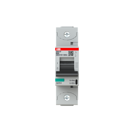 S801P-B80 High Performance Circuit Breaker. B characteristic. 50kA, 80A, 1P
