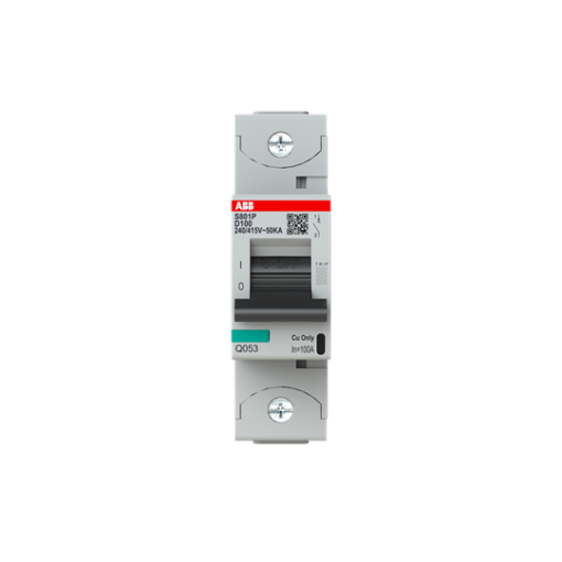 S801P-D100 High Performance Circuit Breaker. D Characteristic. 50kA, 100A, 1P