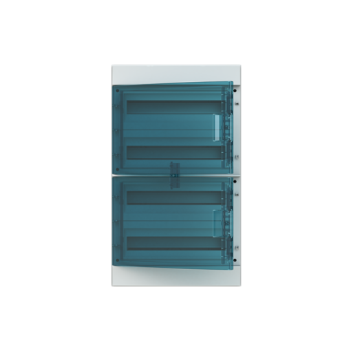 Consumer unit , Surface mounting, 72 modules, 4 rows, IP65,  Door Single, Plastic, Transparent, Dimensions 735 mm x 430 mm x 155 mm