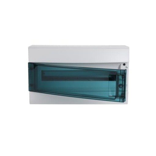 Consumer unit , Surface mounting, 18 modules, 1 rows, IP65,  Door Single, Plastic, Transparent, Dimensions 250 mm x 430 mm x 155 mm