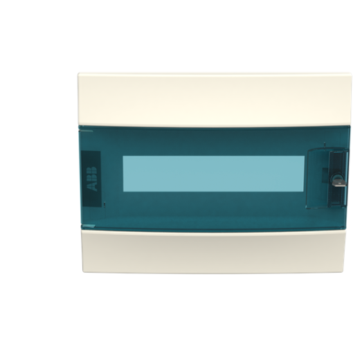 Enclosure accessories door with frame , Flush mounting, 12 modules, 1 rows, IP41,  Door Single, Transparent, Dimensions 107.000 mm x 320.000 mm x 250.000 mm