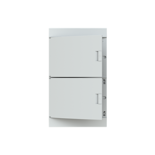 Consumer unit  Flush mounting 72 modules 4 rows IP41  Door Single Plastic Opaque Dimensions 127000 mm x 430000 mm x 735000 mm