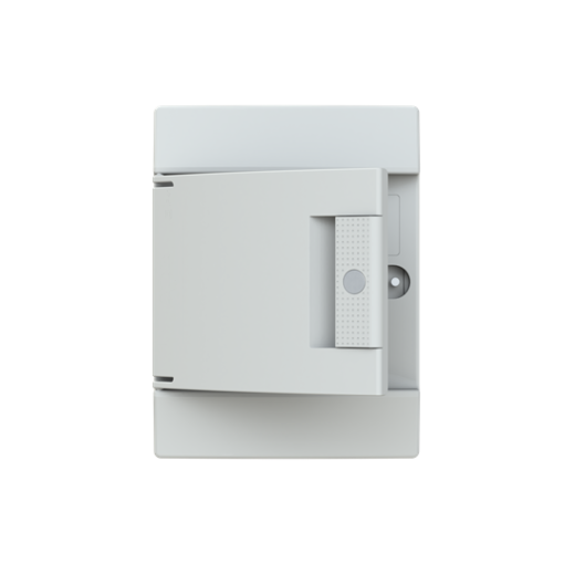 Consumer unit , Flush mounting, 4 modules, 1 rows, IP41,  Door Single, Plastic, Opaque, Dimensions 202 mm x 152 mm x 104 mm