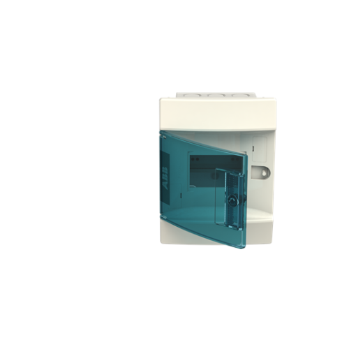 Consumer unit , Flush mounting, 4 modules, 1 rows, IP41,  Door Single, Plastic, Transparent, Dimensions 202 mm x 152 mm x 104 mm