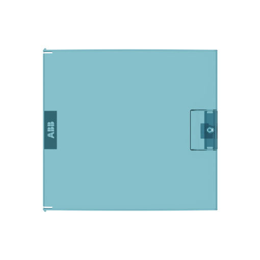 MISTRAL41F accessories door , 1 rows, 24 modules, Door Single , Transparent , Plastic , blue petrol