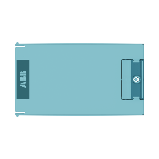 MISTRAL41F accessories door , 1 rows, 8 modules, Door Single , Transparent , Plastic , blue petrol