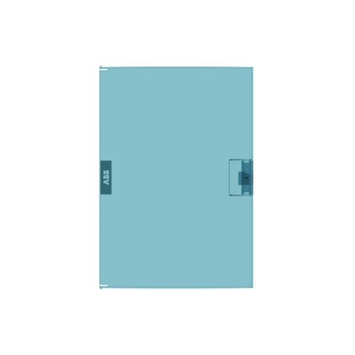 MISTRAL41F accessories door , 2 rows, 36 modules, Door Single , Transparent , Plastic , blue petrol