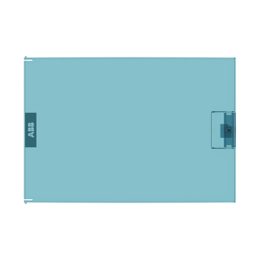MISTRAL41F accessories door , 3 rows, 36 modules, Door Single , Transparent , Plastic , blue petrol