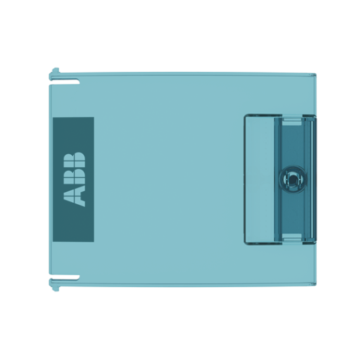 MISTRAL41F accessories door , 1 rows, 4 modules, Door Single , Transparent , Plastic , blue petrol