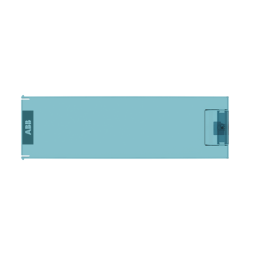 MISTRAL41F accessories door , 1 rows, 18 modules, Door Single , Transparent , Plastic , blue petrol