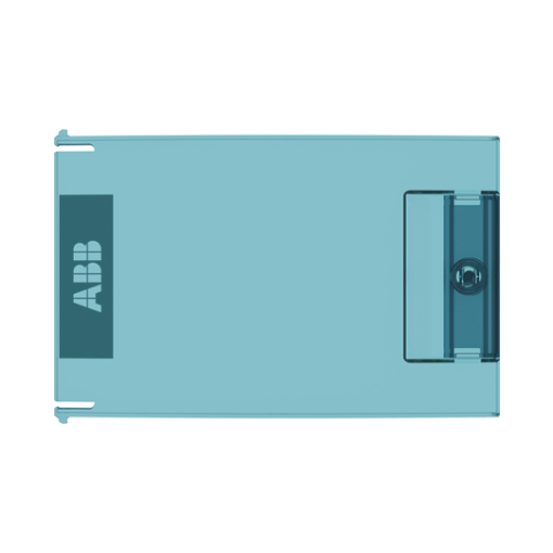 MISTRAL41F accessories door , 1 rows, 6 modules, Door Single , Transparent , Plastic , blue petrol