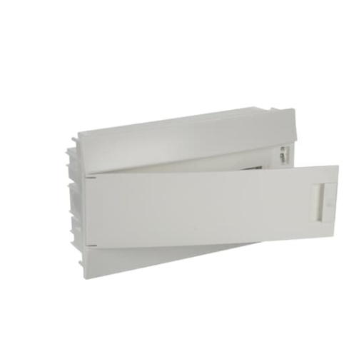 Consumer unit , Flush mounting, 18 modules, 1 rows, IP41,  Door Single, Plastic, Opaque, Dimensions 107.000 mm x 430.000 mm x 250.000 mm