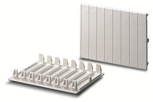 Consumer units accessories module blanking plate , 1 modules, Plastic , Traffic white