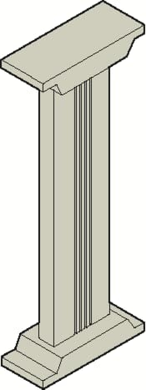 PEDESTAL-SIZE 1-2-3-4