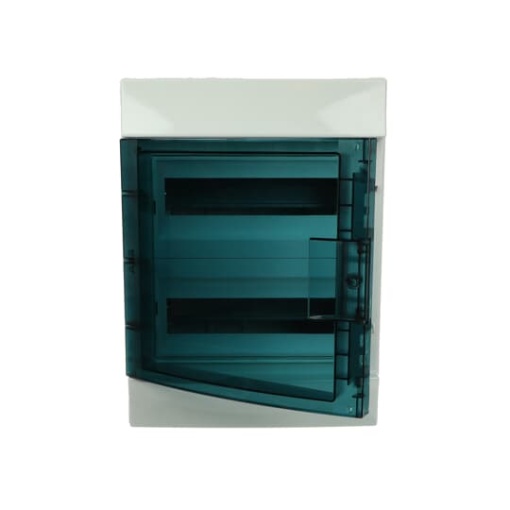Consumer unit , Surface mounting, 24 modules, 2 rows, IP65,  Door Single, Plastic, Transparent, Dimensions 435 mm x 320 mm x 155 mm