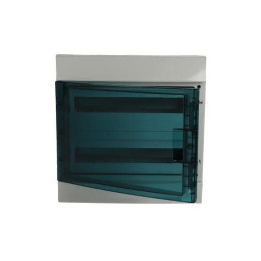 Consumer unit , Surface mounting, 36 modules, 2 rows, IP65,  Door Single, Plastic, Transparent, Dimensions 435 mm x 430 mm x 155 mm
