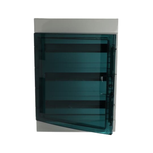 Consumer unit , Surface mounting, 54 modules, 3 rows, IP65,  Door Single, Plastic, Transparent, Dimensions 600 mm x 430 mm x 155 mm