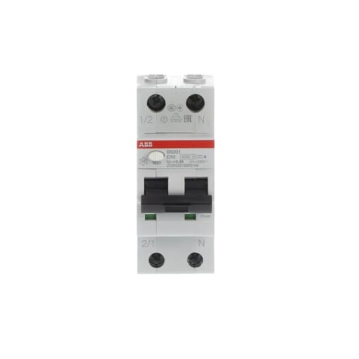 Residual Current Circuit Breaker with Overcurrent Protection DS201 - 1PN - 300 mA - 10 A - C - Type A