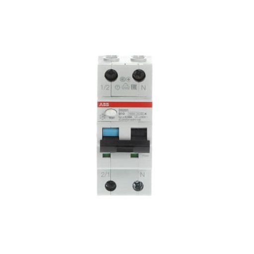 Residual Current Circuit Breaker with Overcurrent Protection DS201 - 1PN - 30 mA - 10 A - B - Type A