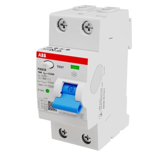 Residual Current Circuit Breaker F200 - 2P - 30 mA - 16 A - Type B