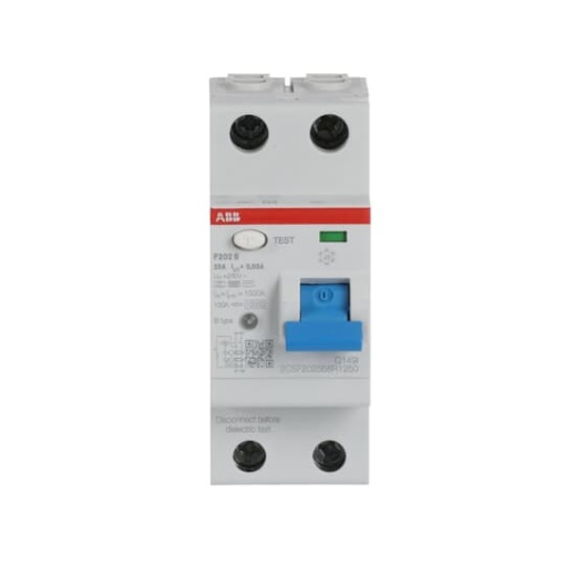 Residual Current Circuit Breaker F200 - 2P - 30 mA - 25 A - Type B