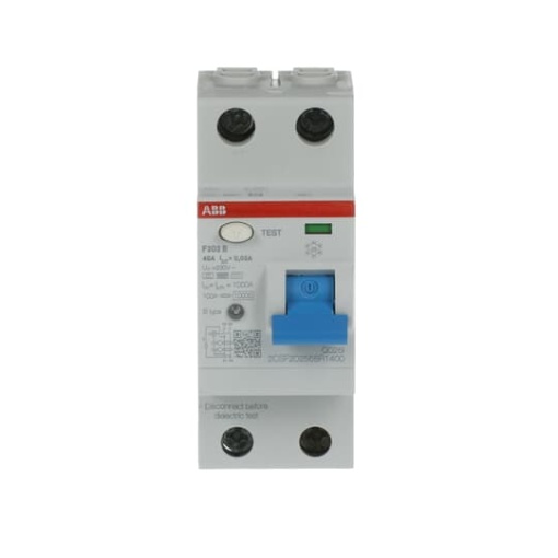 Residual Current Circuit Breaker F200 - 2P - 30 mA - 40 A - Type B