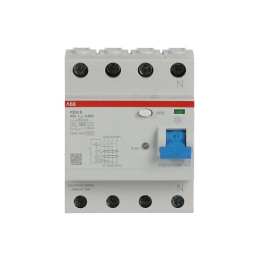 Residual Current Circuit Breaker F200 - 4P - 30 mA - 40 A - Type B