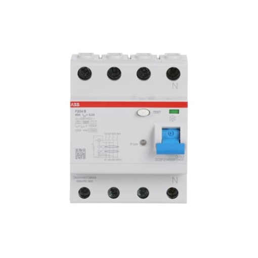 Residual Current Circuit Breaker F200 - 4P - 300 mA - 40 A - Type B
