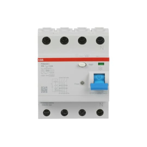 Residual Current Circuit Breaker F200 - 4P - 300 mA - 40 A - Type B