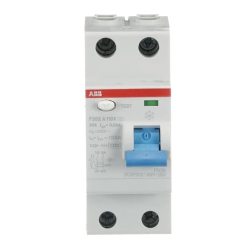 Residual Current Circuit Breaker F200 - 2P - 30 mA - 25 A - Type A
