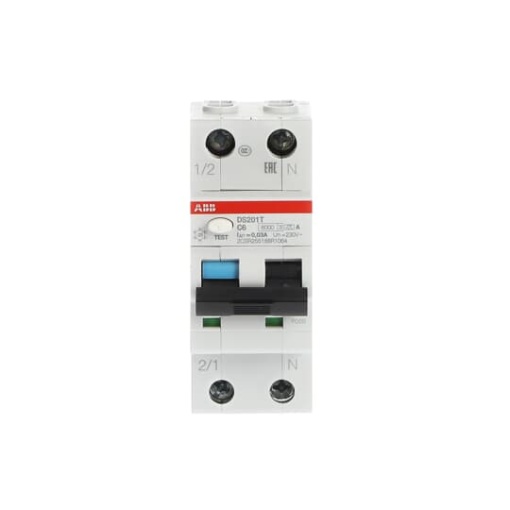 Residual Current Circuit Breaker with Overcurrent Protection DS201T - 1PN - 30 mA - 6 A - C - Type A