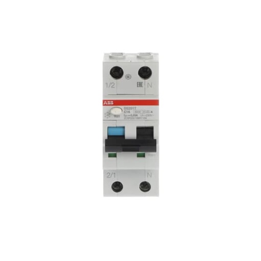 Residual Current Circuit Breaker with Overcurrent Protection DS201T - 1PN - 30 mA - 16 A - C - Type A
