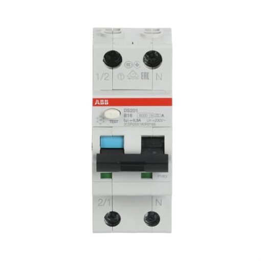 Residual Current Circuit Breaker with Overcurrent Protection DS201 - 1PN - 300 mA - 16 A - B - Type A
