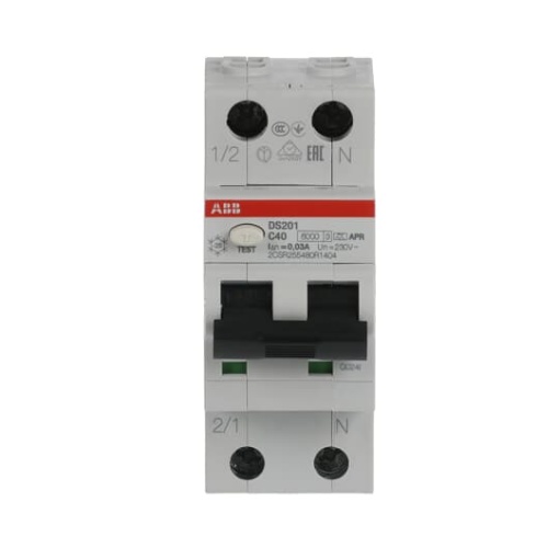 Residual Current Circuit Breaker with Overcurrent Protection DS201 - 1PN - 30 mA - 40 A - C - Type A APR