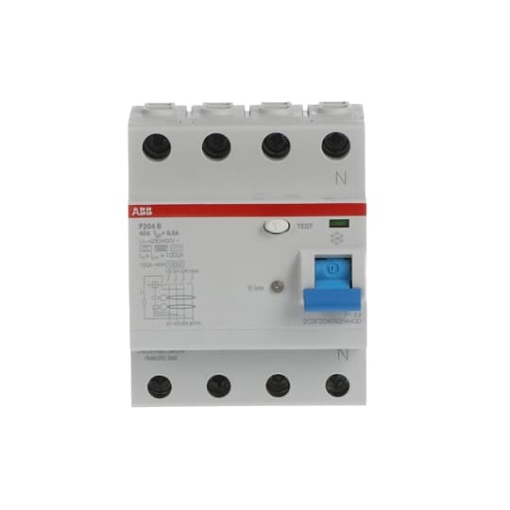 Residual Current Circuit Breaker F200 - 4P - 500 mA - 40 A - Type B