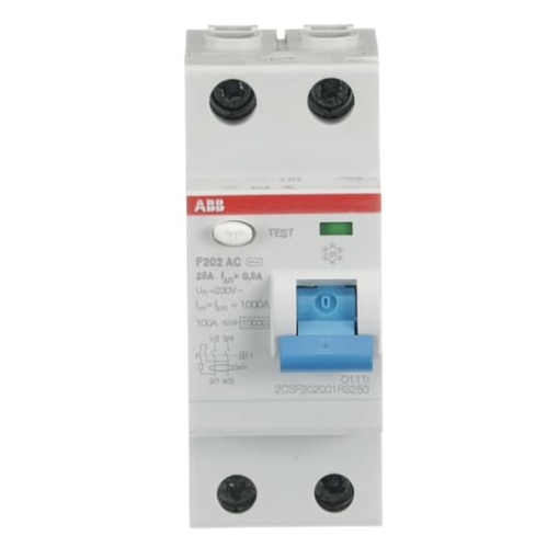 Residual Current Circuit Breaker  - 2P - Type AC - 300 mA - 25 A