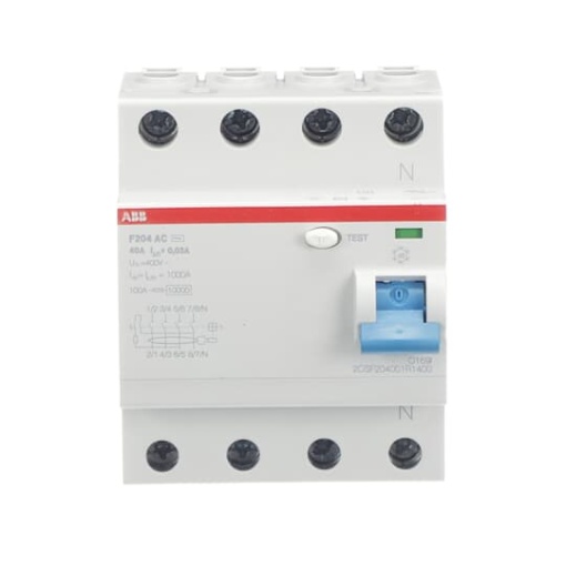 Residual Current Circuit Breaker   4P  Type AC  30 mA  40 A